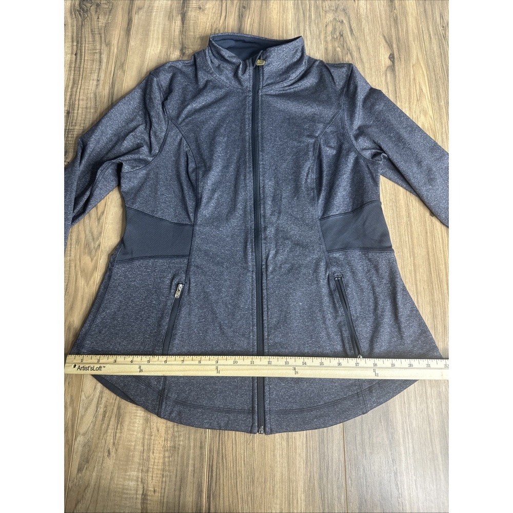 Oldnavy Active Women's Large Fitted Full zip Sweater Gray Turtle Neck - Picture 4 of 11